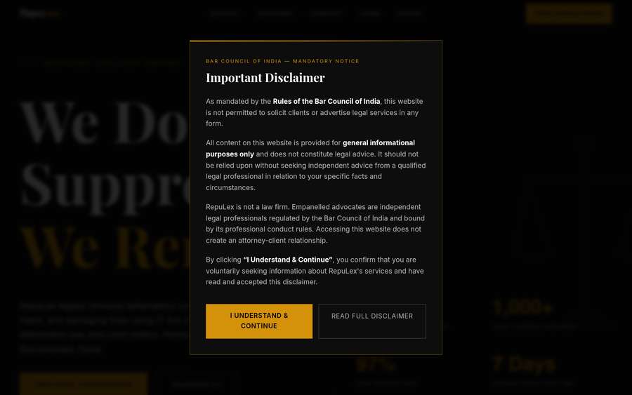 RepuLex website screenshot