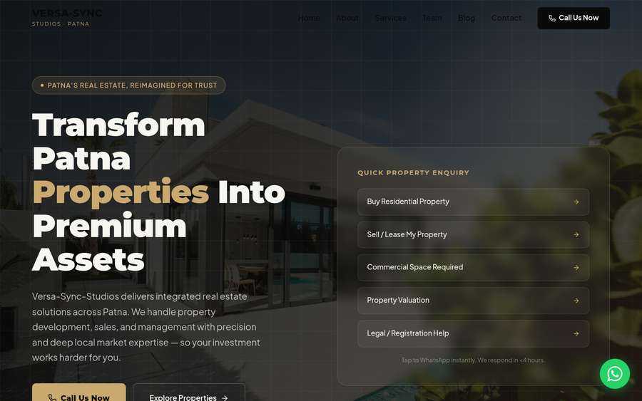 Versa-Sync Studios website screenshot