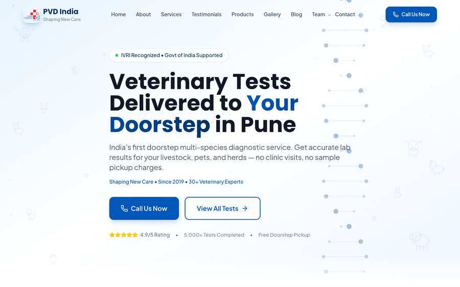 PVD India website screenshot