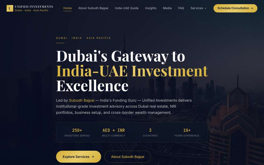 Unified Investments website screenshot