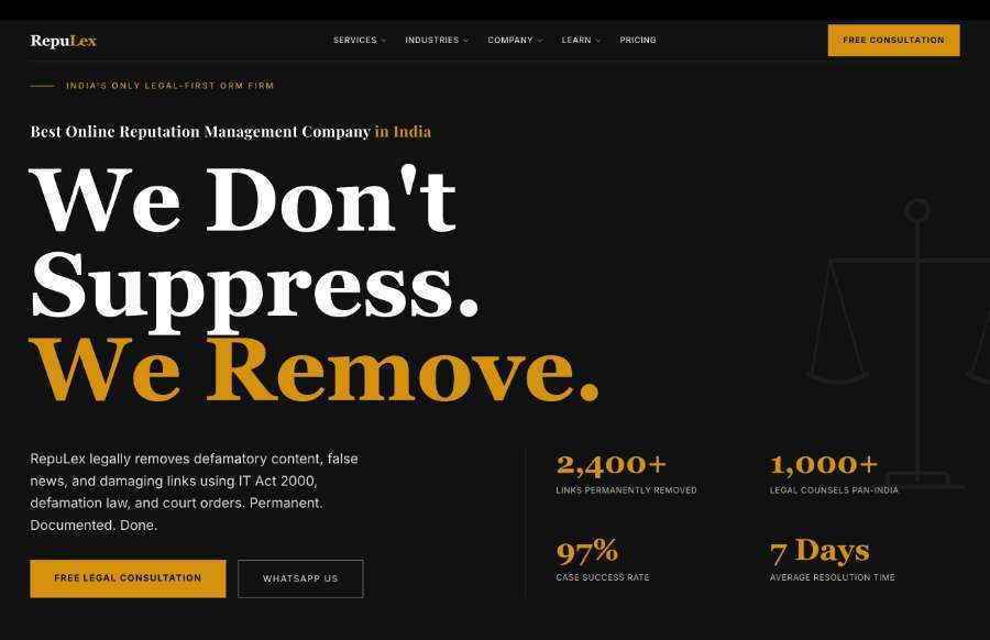 RepuLex website screenshot